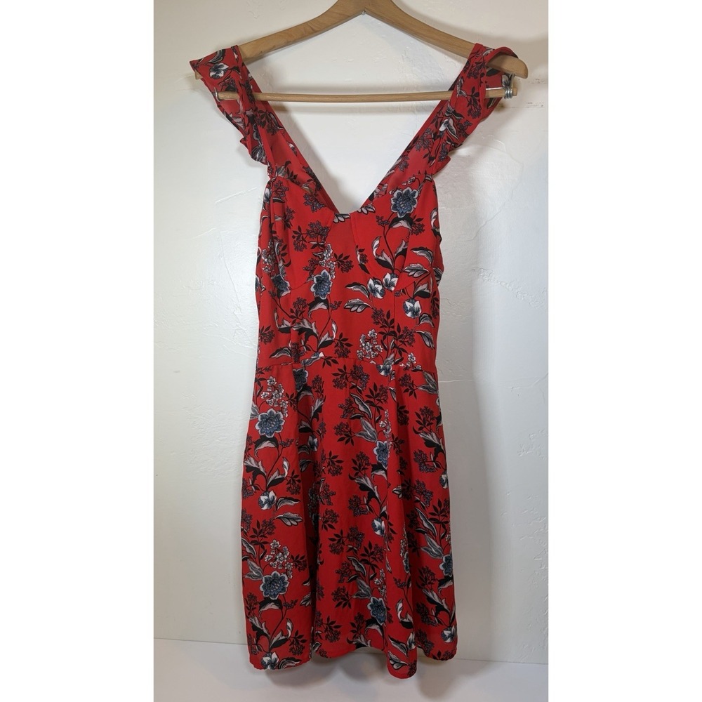 Y2K‎ Charlotte Russe Rose Midi Dress Red Romantic Kentucky Derby button dress